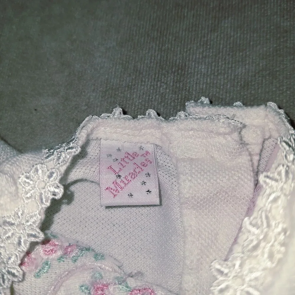 Little Miracles Baby Girl 3-6 Months Romper White Flowers
